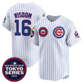 Chicago Cubs #16 Patrick Wisdom White CONTON 2025 Tokyo Series Limited Stitched Jersey