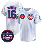 Chicago Cubs #16 Patrick Wisdom White CONTON 2025 Tokyo Series Limited Stitched Jersey