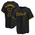 Detroit Tigers #7 Kevin McGonigle Player Black CONTON Snake Skin City Home Game Stitched Jerseys