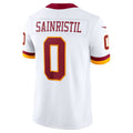 W.Commanders #0 Mike Sainristil White CONTON Vapor F.U.S.E. Stitched Limited Jersey