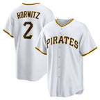 Pittsburgh Pirates #2 Spencer Horwitz White CONTON Home Replica Jersey