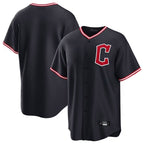 Cleveland Guardians Blank Player Navy CONTON Home Game Stitched Jerseys