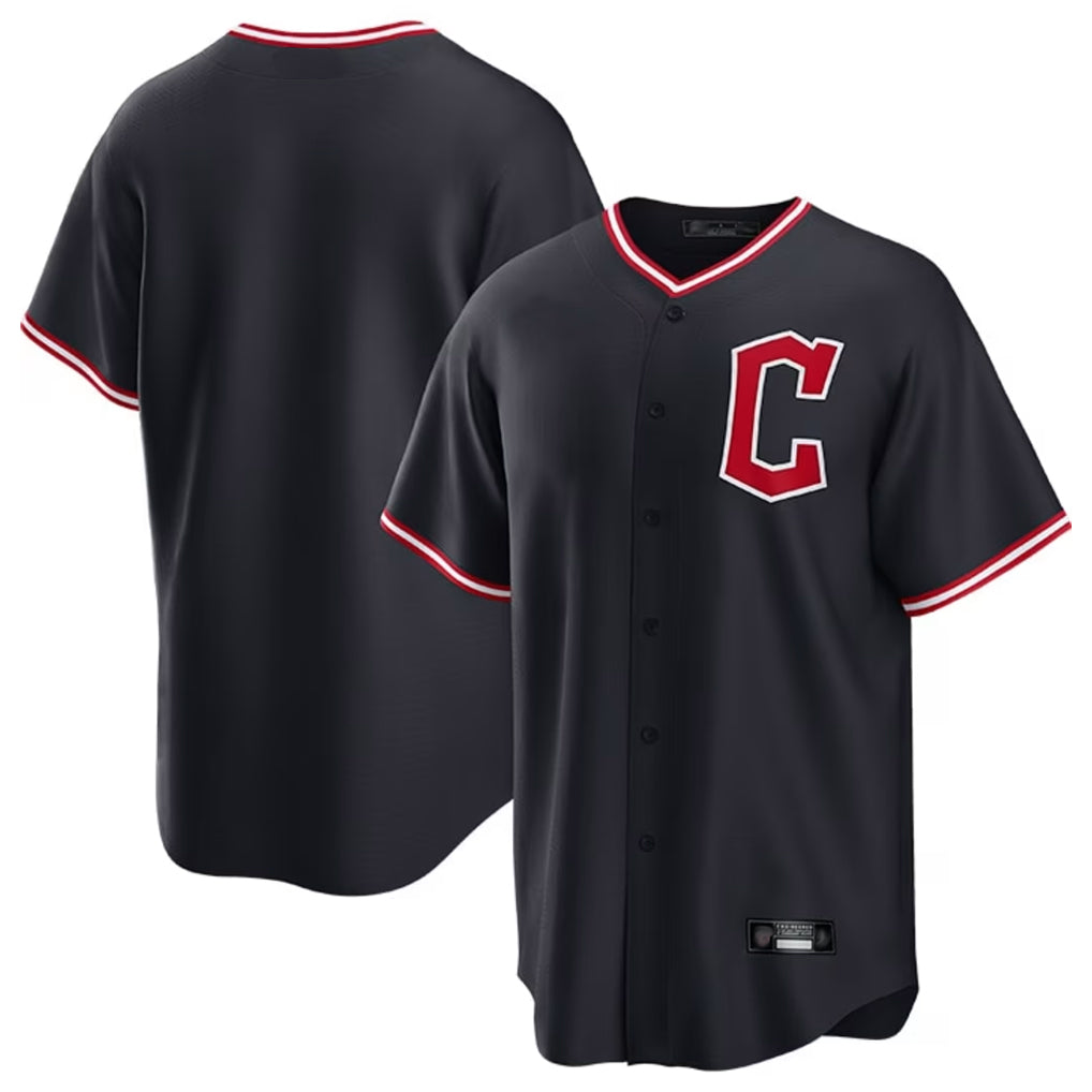 Cleveland Guardians Blank Player Navy CONTON Home Game Stitched Jerseys