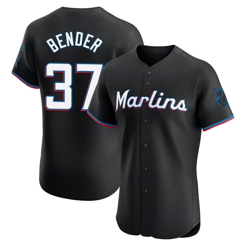 Miami Marlins #37 Anthony Bender Player Black CONTON Vapor Home Limited Elite Stitched Jerseys