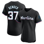Miami Marlins #37 Anthony Bender Player Black CONTON Vapor Home Limited Elite Stitched Jerseys