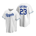 Kansas City Royals #23 Zack Greinke White CONTON Cool Base Stitched Jersey