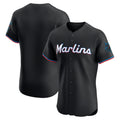 Miami Marlins Black CONTON Alternate Vapor Premier Elite Patch Jersey