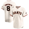 San Francisco Giants #8 Michael Conforto Cream CONTON Cool Base Stitched Jersey