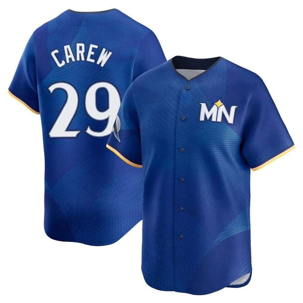 Minnesota Twins #29 Rod Carew Player Royal CONTONCity Connect Limited Home Stitched Jerseys