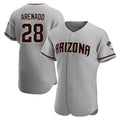 Arizona Diamondbacks #28 Nolan Arenado Player Gray CONTON Road Limited Elite Home Game Stitched Jerseys