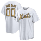 Custom New York Mets Active Player White CONTON 2022 All-Star Cool Base Stitched Jersey