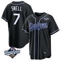 Los Angeles Dodgers #7 Blake Snell Player Black CONTON Carbon Limited World Series Home Stitched Jerseys