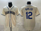 Seattle Mariners #12 Josh Naylor Cream CONTON Alternate Stitched Jersey