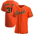 San Francisco Giants #31 LaMonte Wade Jr Orange CONTON 2021 Alternate Jersey