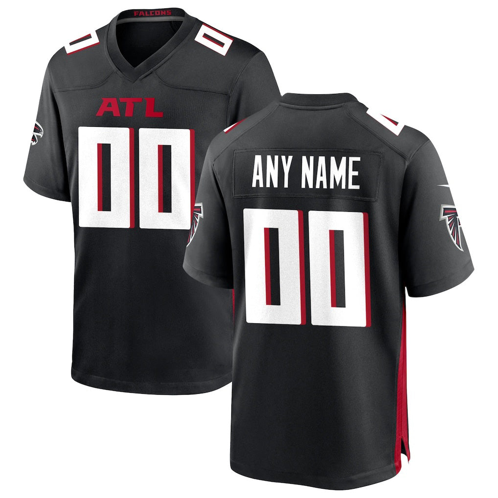 Custom A.Falcons Black CONTON Game Jersey