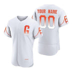 Custom San Francisco Giants White CONTON 2021 City Connect Flex Base Jersey
