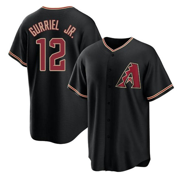 Arizona Diamondbacks #12 Lourdes Gurriel Jr. Black CONTON Cool Base Stitched Jersey