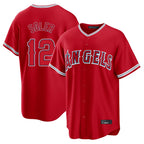 Los Angeles Angels #12 Jorge Soler Player Red CONTON Home Game Stitched Jerseys