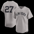 New York Yankees #27 Giancarlo Stanton Gray CONTON Road Limited Player Jersey