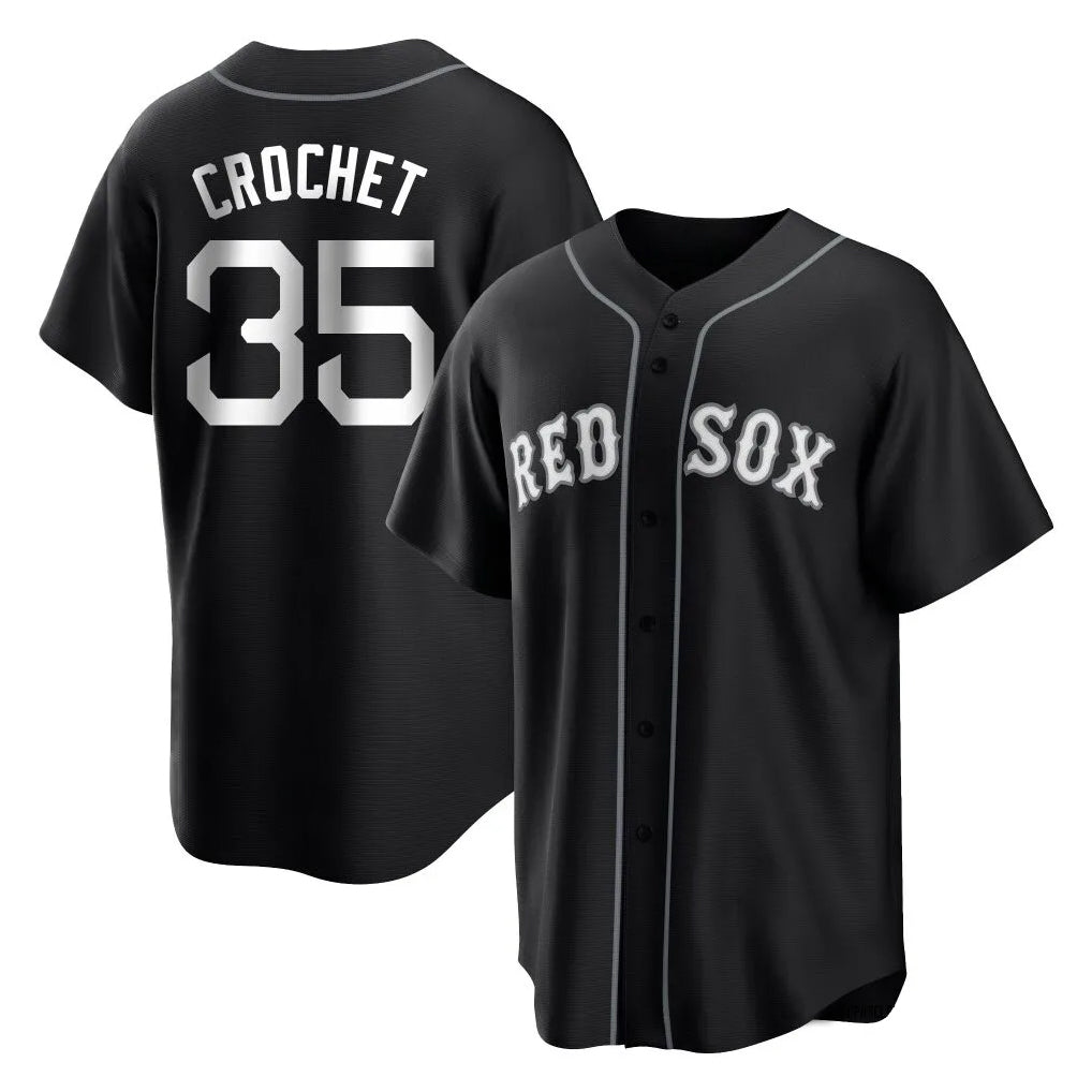 Boston Red Sox #35 Garrett Crochet Player Black CONTON Home Game Stitched Jerseys