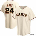 San Francisco Giants #24 Willie Mays Cream CONTON Cool Base Stitched Jersey