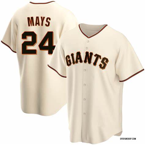 San Francisco Giants #24 Willie Mays Cream CONTON Cool Base Stitched Jersey