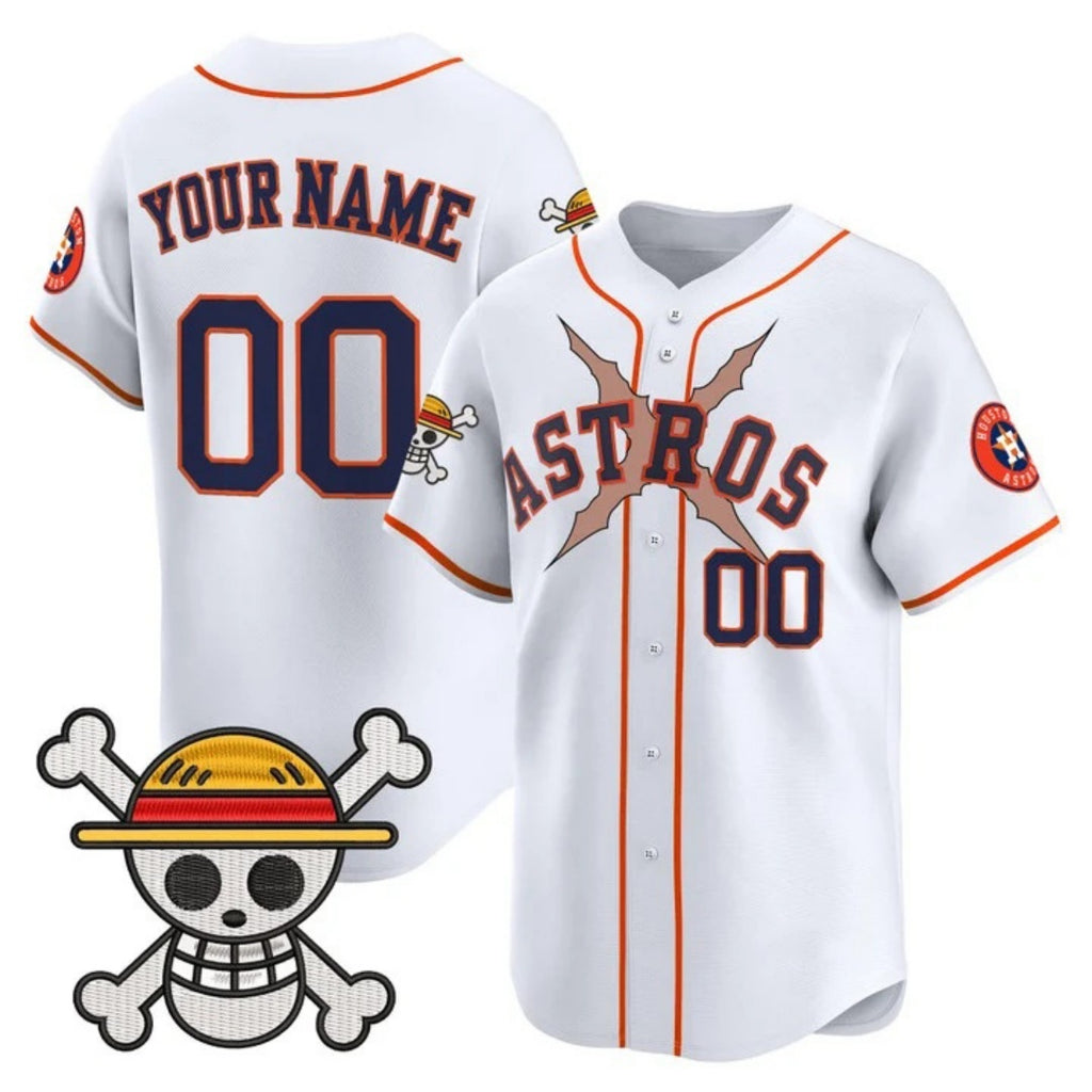 Custom Houston Astros x One Piece White CONTON Vapor Premier Limited Jersey - Stitched