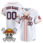 Custom Houston Astros x One Piece White CONTON Vapor Premier Limited Jersey - Stitched