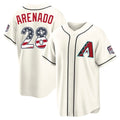 Arizona Diamondbacks #28 Nolan Arenado Player Cream CONTON USA 250 Fourth of July Home Game Stitched Jerseys