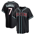 Arizona Diamondbacks #7 Corbin Carroll Player Black CONTON Fashion Out Home Game Stitched Jerseys