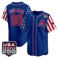 Custom Arizona Diamondbacks America 250 Edition Vapor Premier Limited Royal CONTON Stitched Jerseys