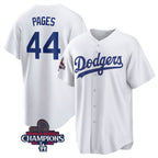 Los Angeles Dodgers #44 Andy Pages White CONTON 2024 World Series Cool Base Stitched Jersey