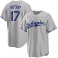 Los Angeles Dodgers #17 Shohei Ohtani Gray CONTON Cool Base Stitched Jersey