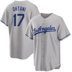 Los Angeles Dodgers #17 Shohei Ohtani Gray CONTON Cool Base Stitched Jersey