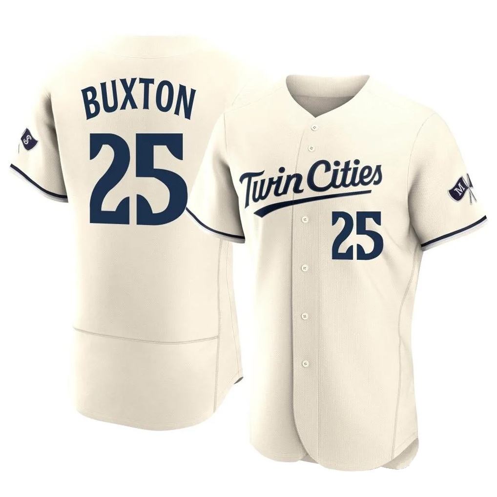 Minnesota Twins #25 Byron Buxton Player Cream CONTONHome Limited Elite Stitched Jerseys