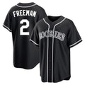 Colorado Rockies #2 Tyler Freeman Player Black CONTON Fashion Out Home Game Stitched Jerseys