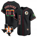 Custom Houston Astros Mexico Vapor Premier Limited Jersey V4 ¨C Black CONTON