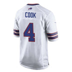 B.Bills #4 James Cook White CONTON Team Game Jersey