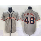 San Francisco Giants #48 Pablo Sandoval Gray CONTON Cool Base Stitched Jersey
