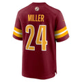 W.Commanders #24 Von Miller Burgundy CONTON Team Game Jersey