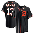 Detroit Tigers #13 Dillon Dingler Player Black CONTON Fashion Out Home Game Stitched Jerseys