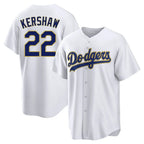 Los Angeles Dodgers #22 Clayton Kershaw Player Gold White CONTON 2026 Collection Stadium Game Stitched Jerseys