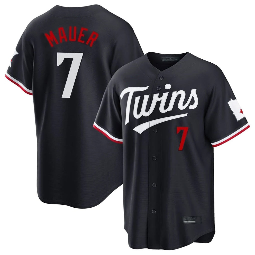 Minnesota Twins #7 Joe Mauer Player Navy CONTONHome Game Stitched Jerseys