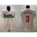 Philadelphia Phillies #3 Bryce Harper White CONTON Phanatic Cool Base Stitched Jersey