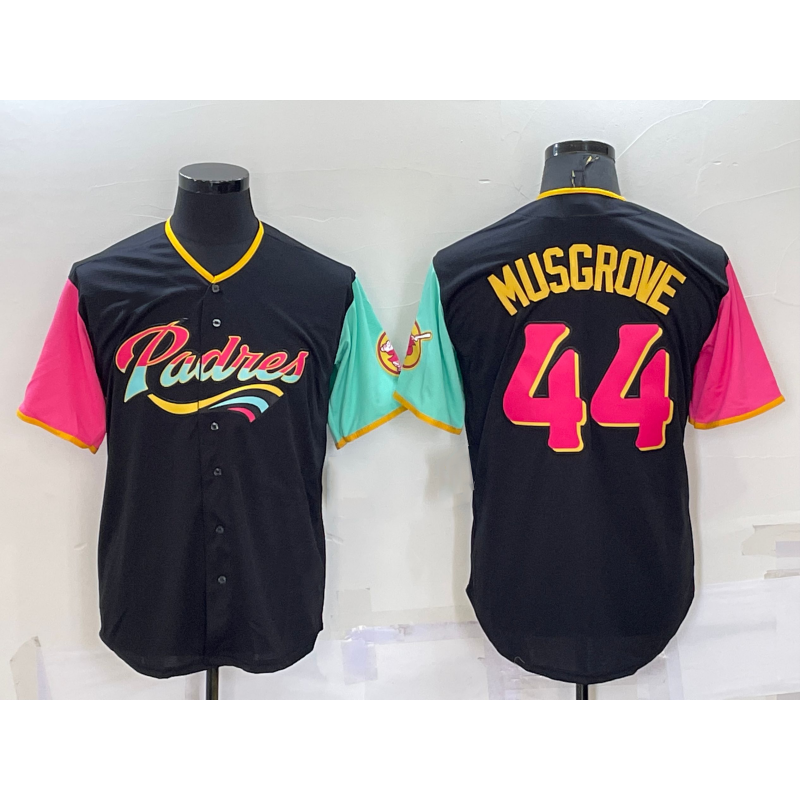 San Diego Padres #44 Joe Musgrove Black CONTON 2022 City Connect Cool Base Stitched Jersey